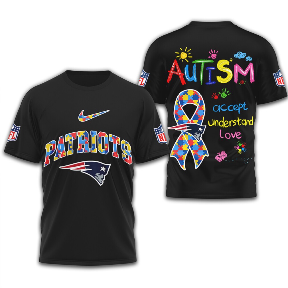 Autism Awareness New England Patriots Accept Understand Love Puzzle Piece Football Fan Support Shirt Autism Awareness New England Patriots Accept Understand Love Puzzle Piece Football Fan Support Shirt