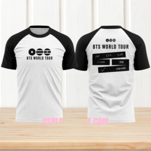 BTS World Tour 2026 Official Merchandise Two Tone Raglan Baseball Tee For K Pop Fans T Shirt BTS World Tour 2026 Official Merchandise Two Tone Raglan Baseball Tee For K Pop Fans T Shirt