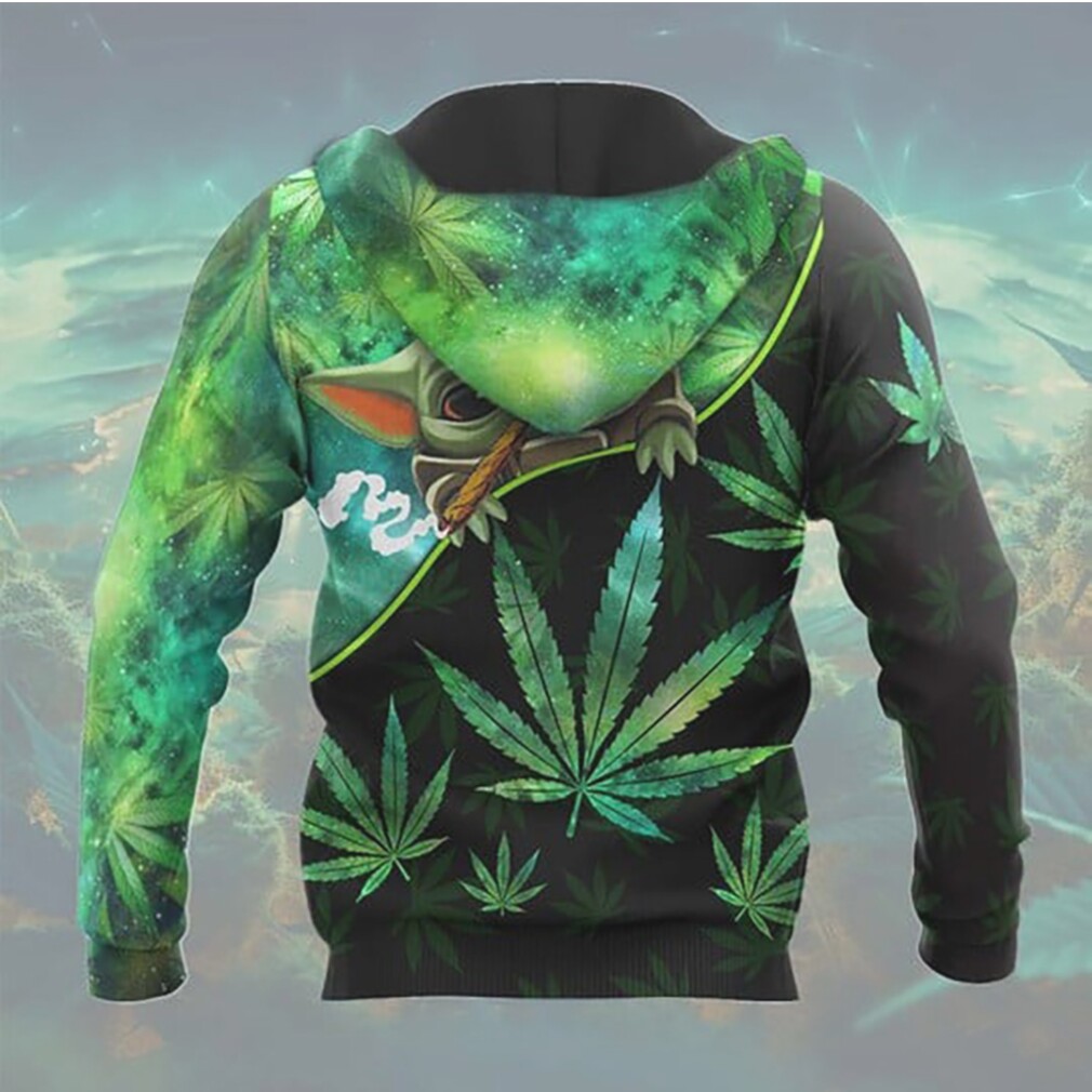 Baby Yoda Space Galaxy Weed Leaf 420 Hoodie Baby Yoda Space Galaxy Weed Leaf 420 Hoodie