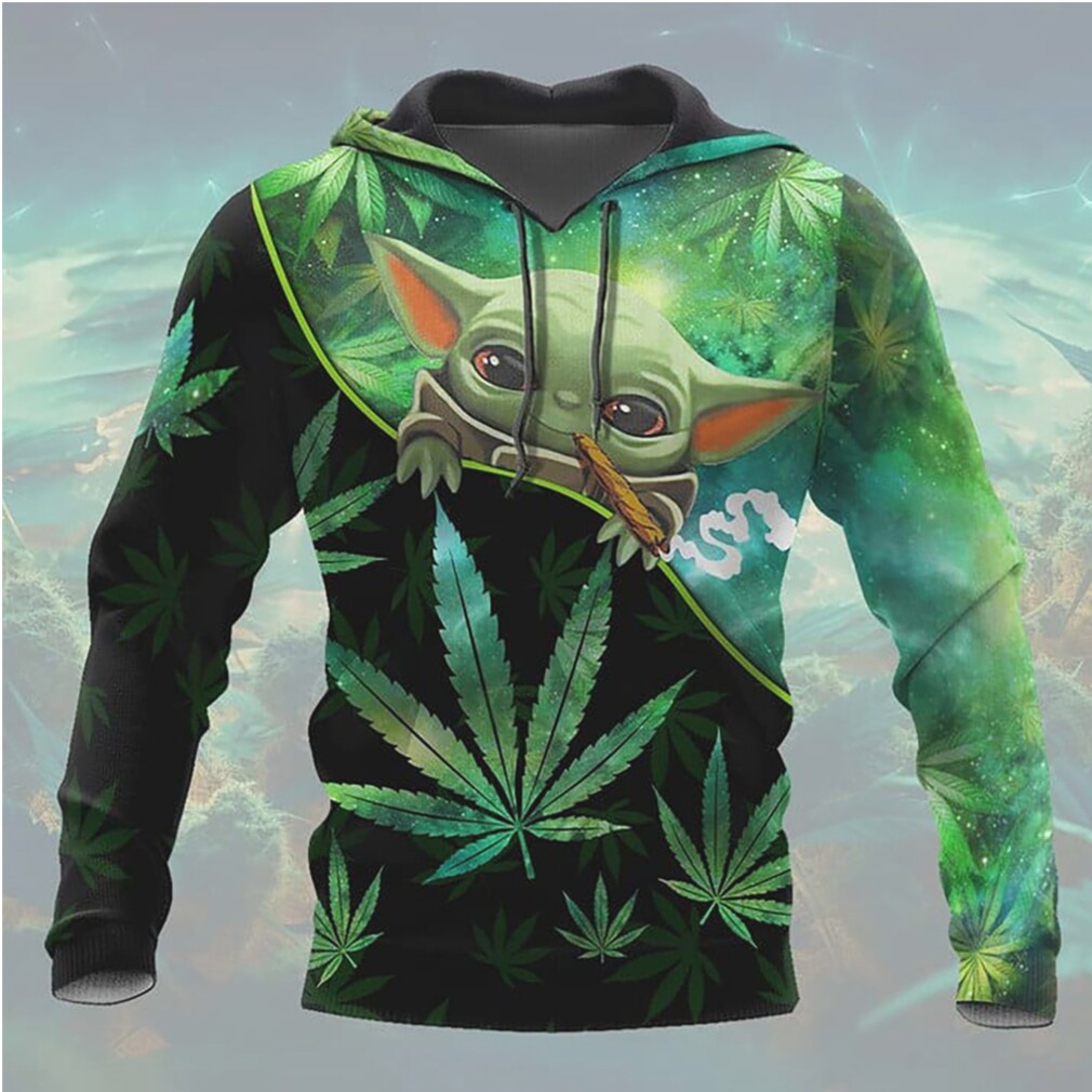 Baby Yoda Space Galaxy Weed Leaf 420 Hoodie Baby Yoda Space Galaxy Weed Leaf 420 Hoodie