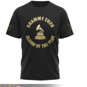 Bad Bunny 2026 Grammy Winner Album Of The Year Gold Glitter Graphic T Shirt
