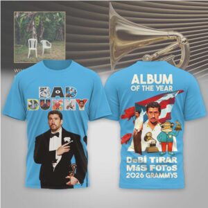 Bad Bunny Album Of The Year 2026 Grammys Blue Vintage 90s Graphic Shirt Bad Bunny Album Of The Year 2026 Grammys Blue Vintage 90s Graphic Shirt