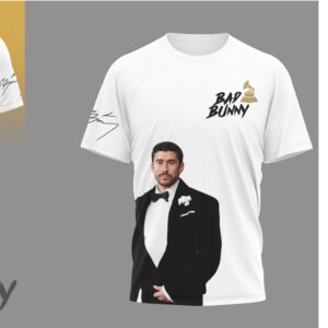 Bad Bunny Album Of The Year Grammy Winner White Graphic Tee Performance Merchandise