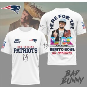 Bad Bunny Benito Bowl New England Patriots Super Bowl LX Music Fan T Shirt
