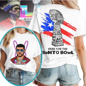 Bad Bunny Benito Bowl Super Bowl LIX Puerto Rico Flag Graphic