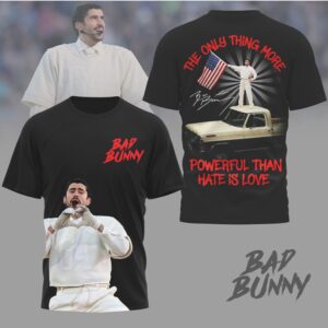 Bad Bunny Love Is Powerful Vintage 90s Style Music Artist T Shirt Bad Bunny Love Is Powerful Vintage 90s Style Music Artist T Shirt