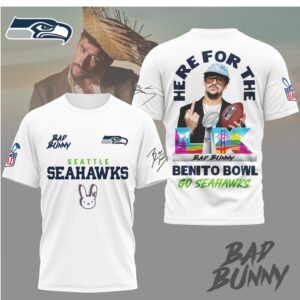 Bad Bunny Seattle Seahawks Benito Bowl Super Bowl LIX Graphic Music Fan Gear T Shirt