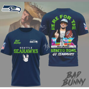 Bad Bunny Seattle Seahawks Benito Bowl Super Bowl LIX Graphic Music Fan Gear T Shirt