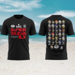 Bad Bunny Super Tazon LX 2026 All NFL Team Helmets Fan Shirt