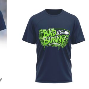 Bad Bunny The Rabbit's Reign Seattle Seahawks Collaboration Glory Graphic Fan T Shirt
