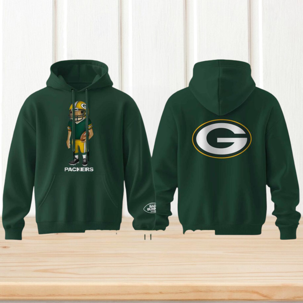 Bad Bunny x NFL Green Bay Packers Concho Coleccion Officially Licensed Green Hoodie Bad Bunny x NFL Green Bay Packers Concho Coleccion Officially Licensed Green Hoodie