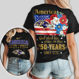 Baltimore Ravens America 250 Years Since 1776 Patriotic Independence Day Shirt Baltimore Ravens America 250 Years Since 1776 Patriotic Independence Day Shirt
