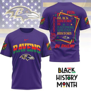Baltimore Ravens Black History Month 1926 Anniversary NFL Football Fan T Shirt
