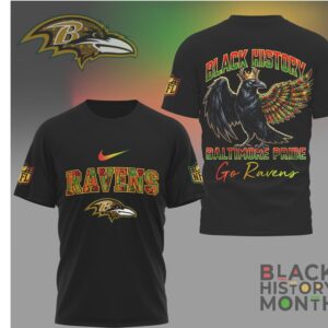 Baltimore Ravens Black History Month Pride Graphic African American Heritage T Shirt