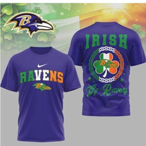 Baltimore Ravens Irish Luck St. Patrick’s Day Shamrock NFL Football Fan T Shirt Baltimore Ravens Irish Luck St. Patrick’s Day Shamrock NFL Football Fan T Shirt