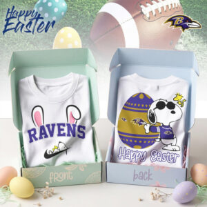 Baltimore Ravens Snoopy Happy Easter Bunny Ears Nike Logo Football Fan Shirt Baltimore Ravens Snoopy Happy Easter Bunny Ears Nike Logo Football Fan Shirt
