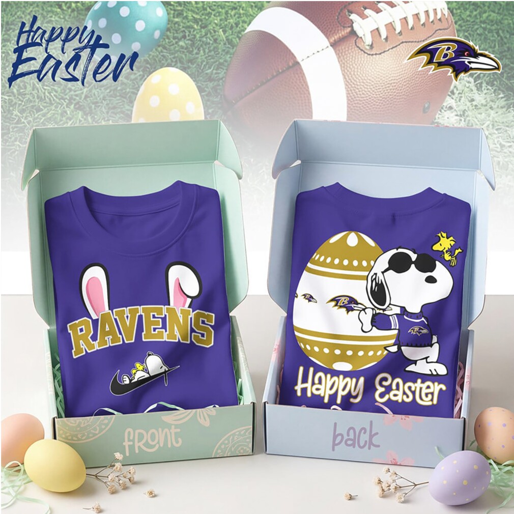 Baltimore Ravens Snoopy Happy Easter Bunny Ears Nike Logo Football Fan Shirt Baltimore Ravens Snoopy Happy Easter Bunny Ears Nike Logo Football Fan Shirt