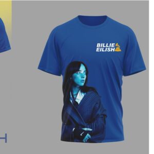 Billie Eilish Wildflower Song Of The Year Blue Graphic Tee Soft As Flower