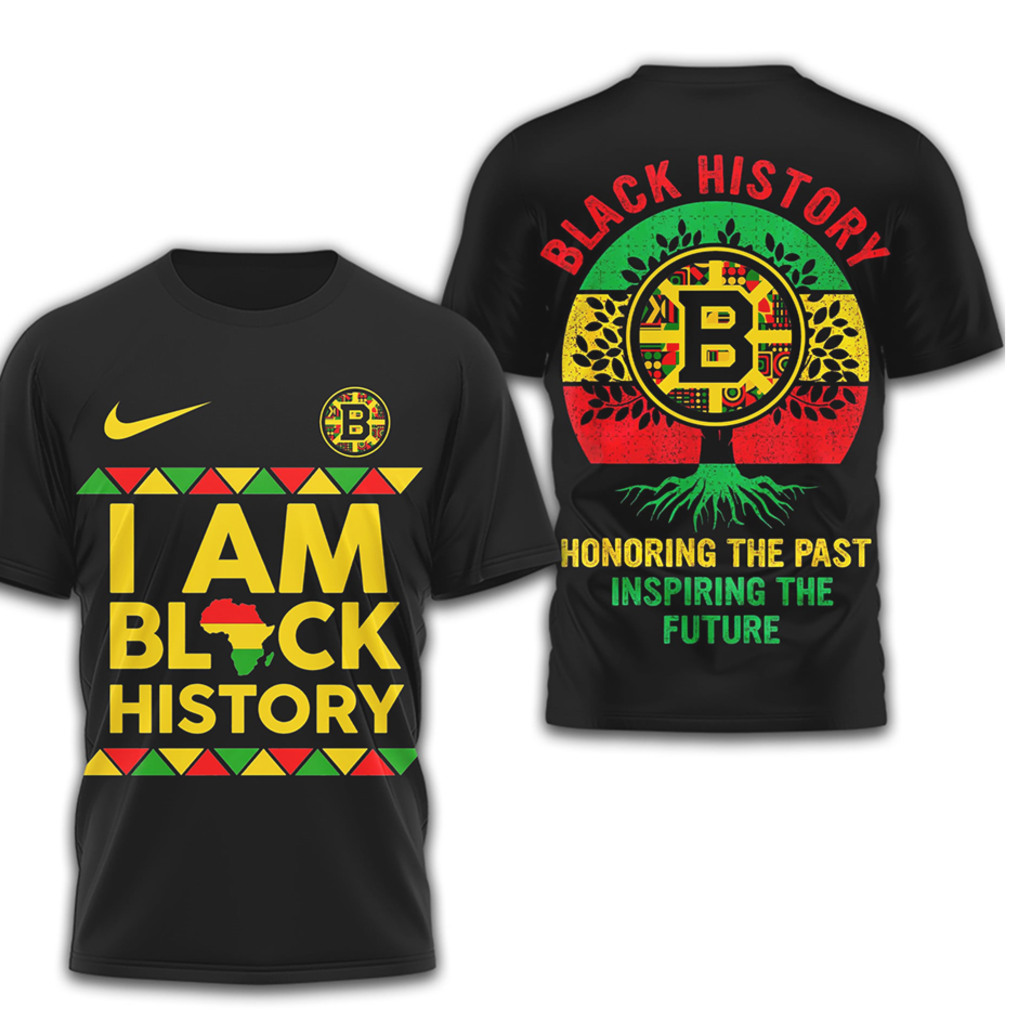 Boston Bruins Black History Month I Am Black History Heritage Tee Boston Bruins Black History Month I Am Black History Heritage Tee