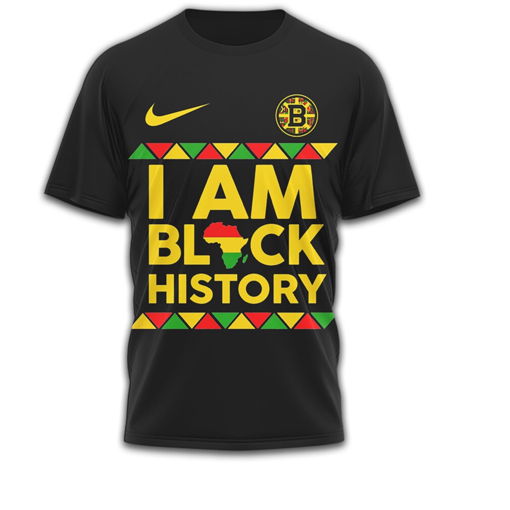 Boston Bruins Black History Month I Am Black History Heritage Tee Boston Bruins Black History Month I Am Black History Heritage Tee