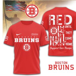 Boston Bruins Support Our Troops Red R.E.D. Friday Military Veteran Appreciation Shirt