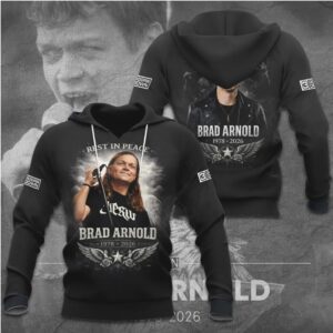 Brad Arnold Rest In Peace Tribute 3 Doors Down Concert Graphic Merchandise Hoodie Brad Arnold Rest In Peace Tribute 3 Doors Down Concert Graphic Merchandise Hoodie