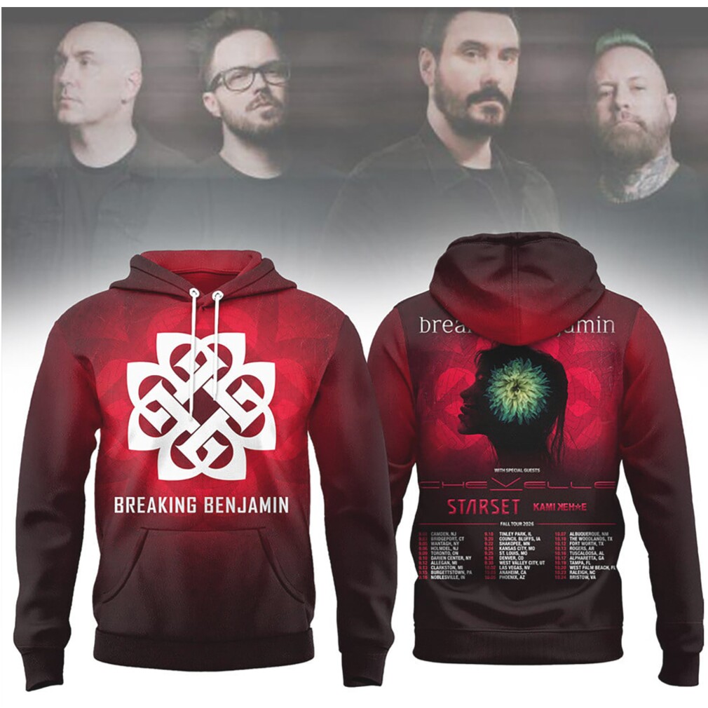 Breaking Benjamin x Starset Fall Tour 2026 Red Knot Graphic Shirt Breaking Benjamin x Starset Fall Tour 2026 Red Knot Graphic Shirt