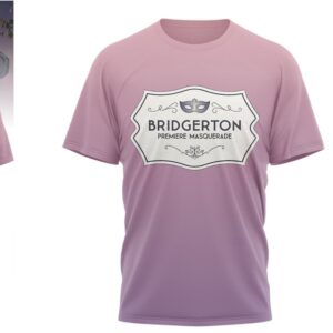 Bridgerton Premiere Masquerade Unmask True Love Pink Graphic T Shirt Regency Core Fan Apparel