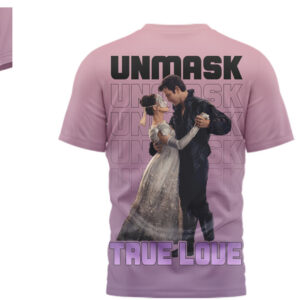 Bridgerton Premiere Masquerade Unmask True Love Pink Graphic T Shirt Regency Core Fan Apparel