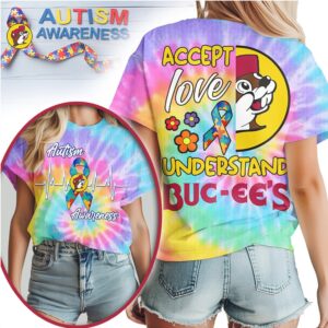 Buc ee’s Autism Awareness Accept Love Understand Puzzle Ribbon Heartbeat Tie Dye Graphic Tee Buc ee’s Autism Awareness Accept Love Understand Puzzle Ribbon Heartbeat Tie Dye Graphic Tee
