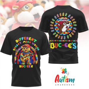 Buc ee’s Autism Awareness Different Doesn’t Mean Wrong Beaver Graphic Shirt Buc ee’s Autism Awareness Different Doesn’t Mean Wrong Beaver Graphic Shirt