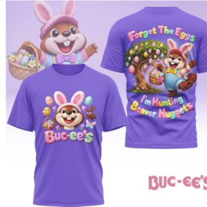 Buc ee’s Easter Bunny Beaver Nuggets Purple Graphic Holiday Gift T Shirt Buc ee’s Easter Bunny Beaver Nuggets Purple Graphic Holiday Gift T Shirt