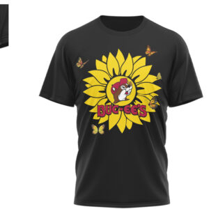 Buc ee's Sunflower Makes Me Happy Beaver Logo Merch Shirt