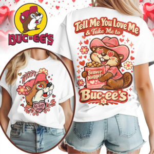 Buc ee’s Valentine Beaver Mine Retro Cute Pink Heart T Shirt