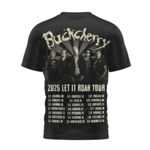 Buckcherry 2026 Let It Roar World Tour Vintage Rock Band T Shirt