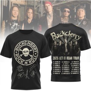 Buckcherry 2026 Let It Roar World Tour Vintage Rock Band T Shirt