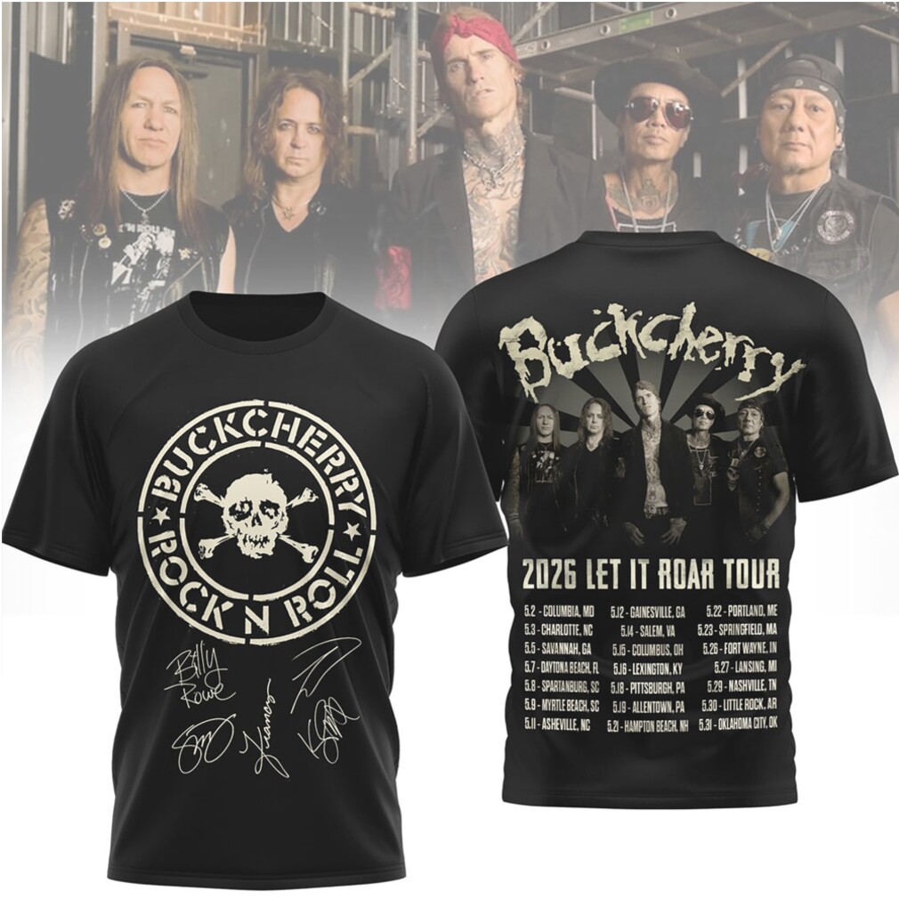 Buckcherry 2026 Let It Roar World Tour Vintage Rock Band T Shirt Buckcherry 2026 Let It Roar World Tour Vintage Rock Band T Shirt