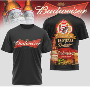 Budweiser 150 Years Anniversary King Of Beers Vintage Label Collector Hoodie