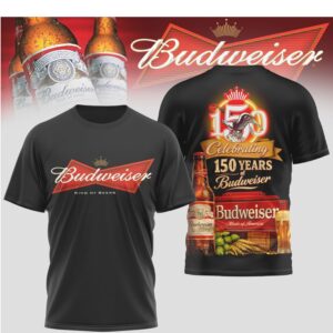 Budweiser 150 Years Celebrating King Of Beers Anniversary Vintage Logo Graphic Concert Style Hoodie Budweiser 150 Years Celebrating King Of Beers Anniversary Vintage Logo Graphic Concert Style Hoodie