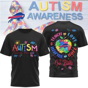 Buffalo Bills Autism Awareness Puzzle Heart Football Fan Teach Love T Shirt Buffalo Bills Autism Awareness Puzzle Heart Football Fan Teach Love T Shirt