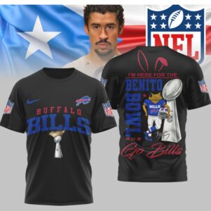 Buffalo Bills Bad Bunny Benito Bowl Super Bowl LX Graphic Vintage Style Shirt Buffalo Bills Bad Bunny Benito Bowl Super Bowl LX Graphic Vintage Style Shirt