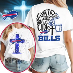 Buffalo Bills Phil 4 13 Christian Religious Faith Football Fan Graphic T Shirt