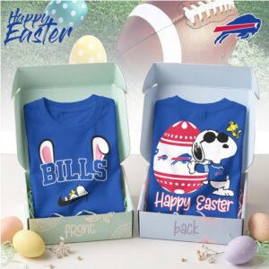 Buffalo Bills Snoopy Happy Easter Bunny Ears Nike Logo Royal Blue Shirt