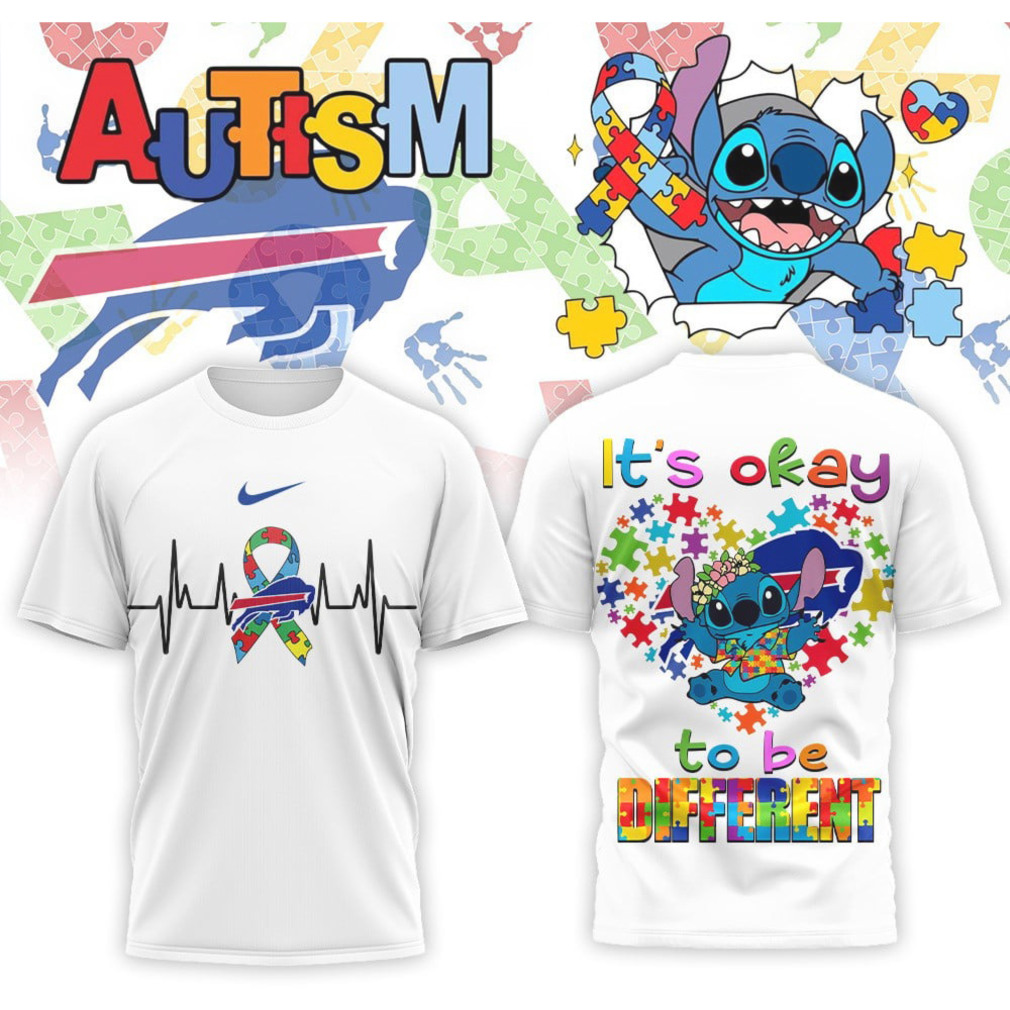 Buffalo Bills Stitch Autism Awareness It's Okay To Be Different Football Fan Shirt Buffalo Bills Stitch Autism Awareness It's Okay To Be Different Football Fan Shirt