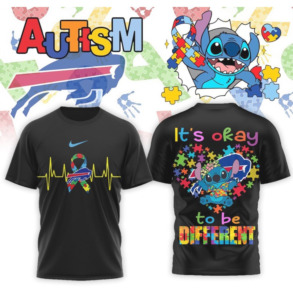 Buffalo Bills Stitch Autism Awareness It's Okay To Be Different Football Fan Shirt Buffalo Bills Stitch Autism Awareness It's Okay To Be Different Football Fan Shirt