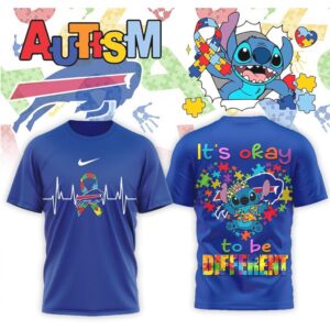 Buffalo Bills Stitch Autism Awareness It's Okay To Be Different Football Fan Shirt