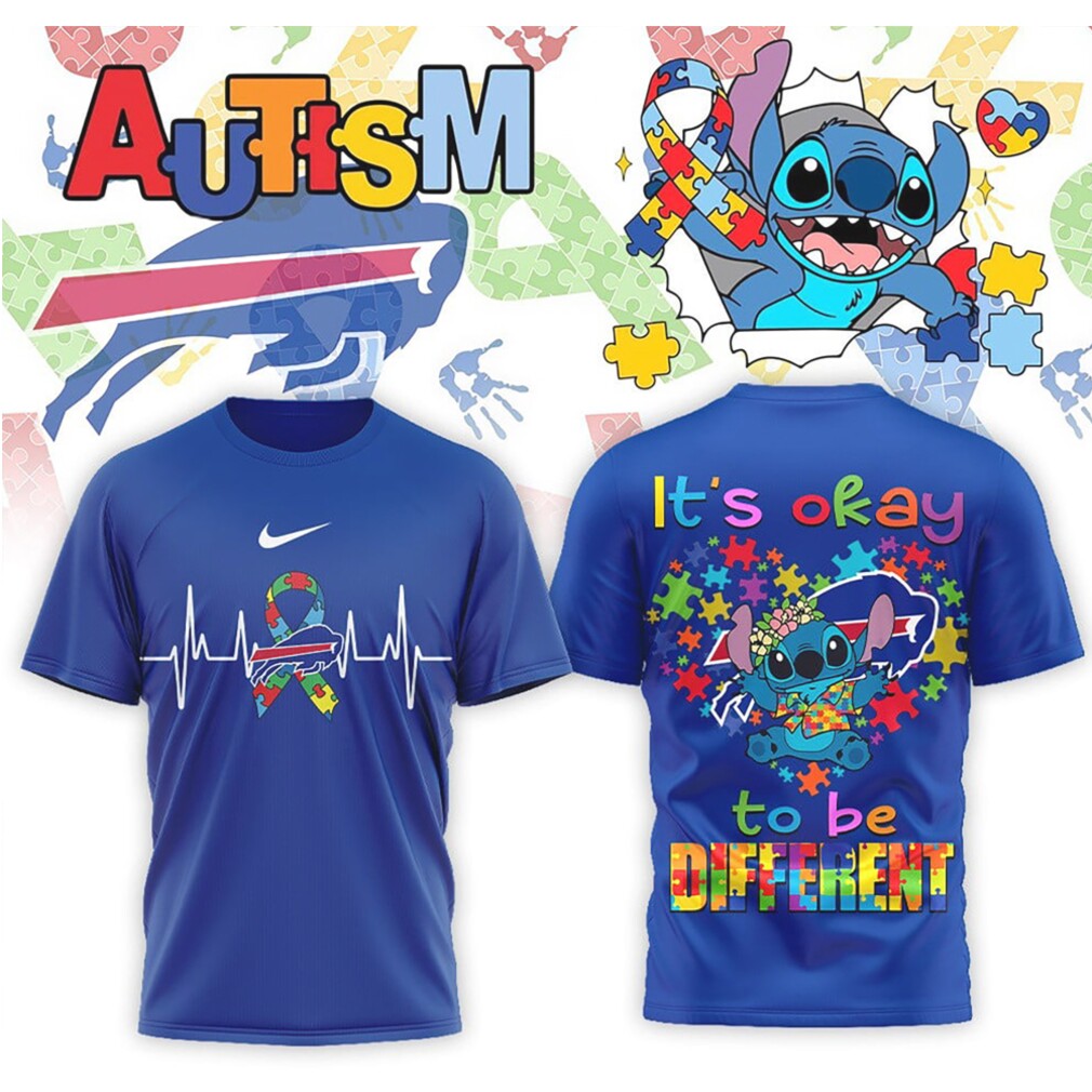 Buffalo Bills Stitch Autism Awareness It’s Okay To Be Different Football Fan Shirt Buffalo Bills Stitch Autism Awareness It’s Okay To Be Different Football Fan Shirt