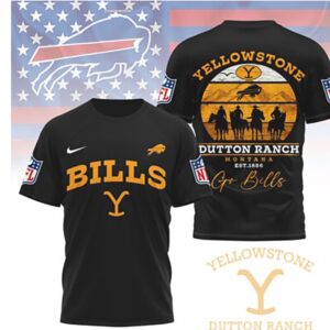 Buffalo Bills Yellowstone Dutton Ranch Montana Mashup NFL Fan T Shirt Buffalo Bills Yellowstone Dutton Ranch Montana Mashup NFL Fan T Shirt