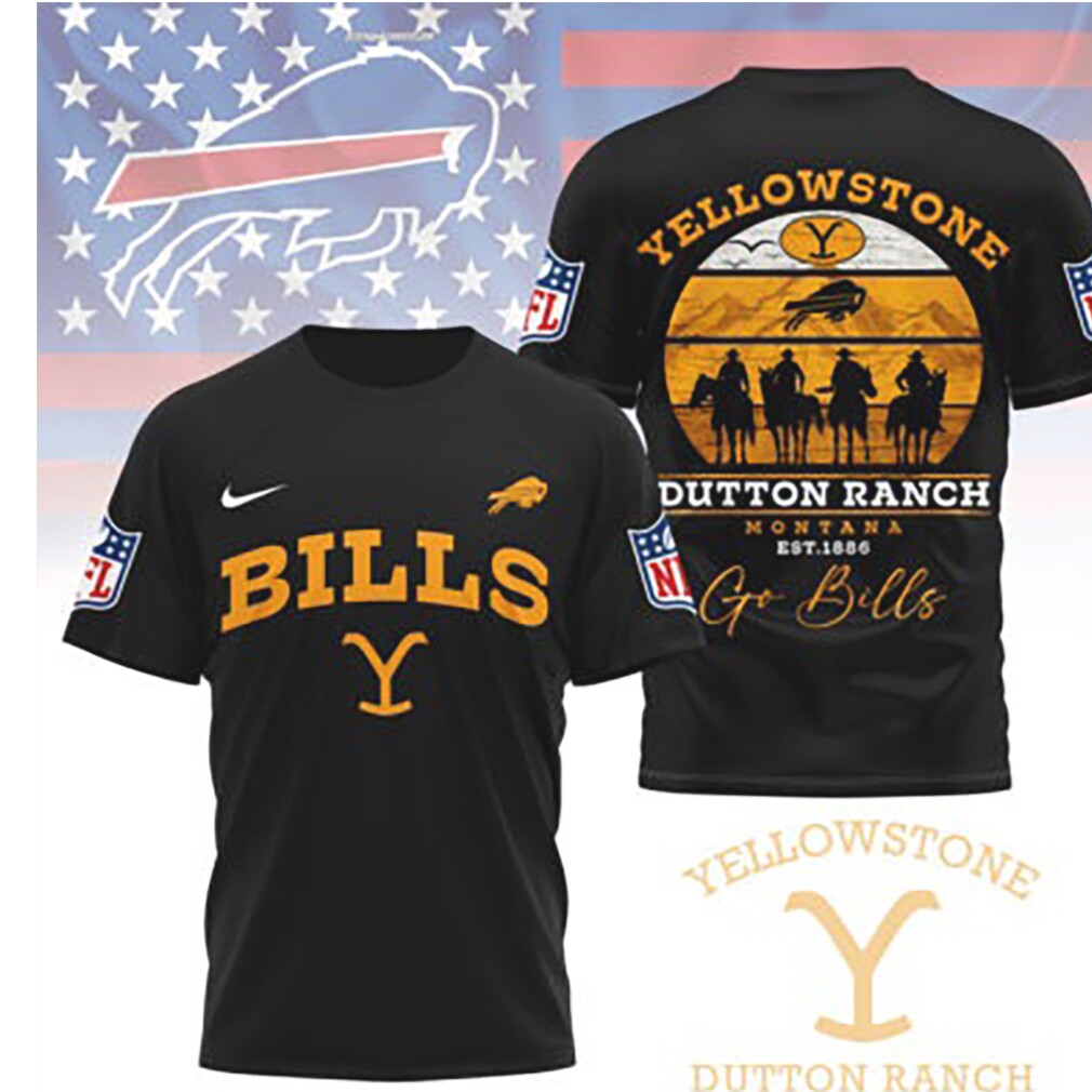 Buffalo Bills Yellowstone Dutton Ranch Montana Mashup NFL Fan T Shirt Buffalo Bills Yellowstone Dutton Ranch Montana Mashup NFL Fan T Shirt