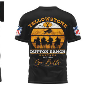 Buffalo Bills Yellowstone Dutton Ranch Montana Mashup NFL Fan T Shirt